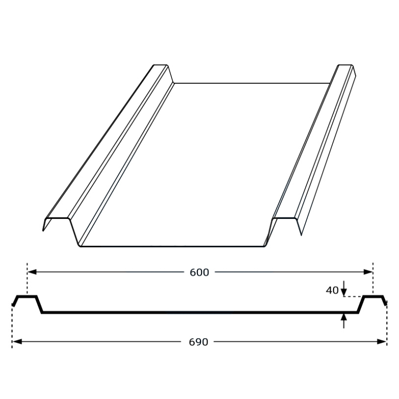 Atlas Acomfa EZ-Glaze polycarbonaat dakplaat 600/36 688mm transparant