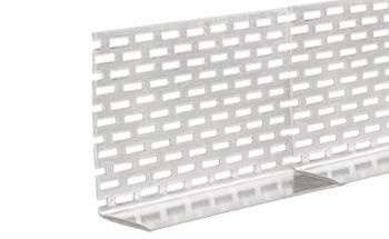 Eenzijdig geperforeerd ventilatieprofiel - aluminium - 2.500 x 100 x 30 mm